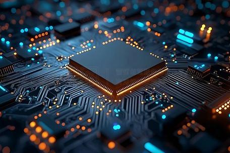 集成电路3d渲染科技芯片电路板场景商业照片